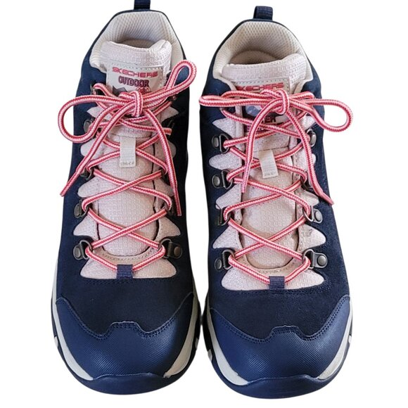 Skechers Blue Suede Trego El Capitan Hiking Boot Waterproof 158254 Size 9 - Picture 9 of 16